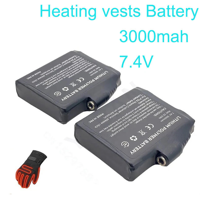 Heated Vest Battery - Handschoenbatterij 7,4 V 3000 mAh polymeer