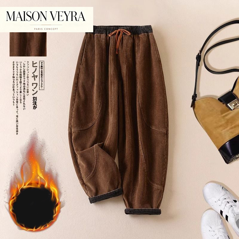 Corduroy Pant Warm - Corduroy harembroek dames herfst en winter