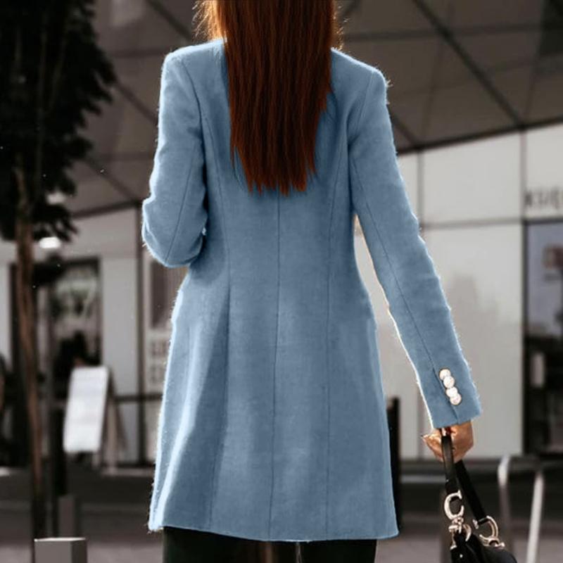 652F Dames herfst-winterwollen - Wool Coat Peacoat recensie en prijs