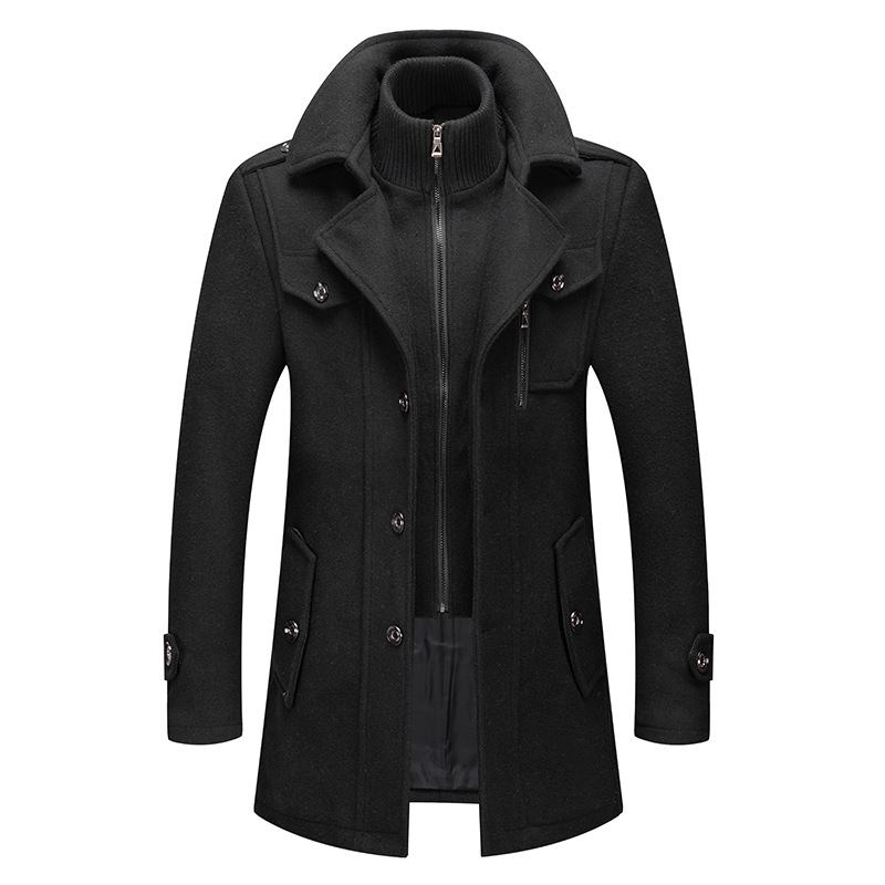 Winter heren wollen jas oversi - Wool Coat Peacoat recensie en prijs