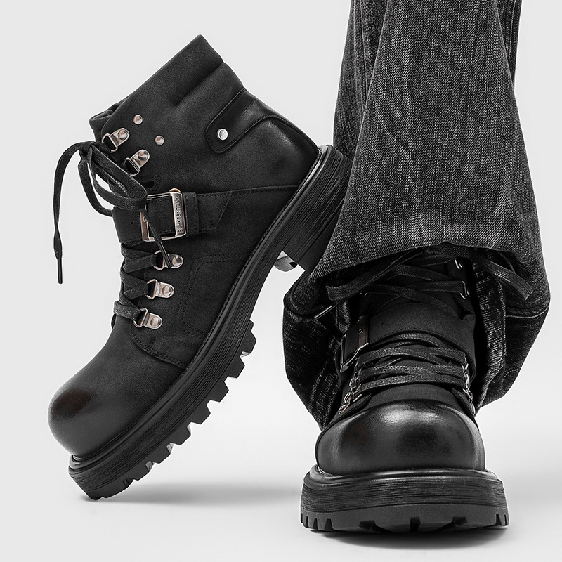 Merk Mannen Leren Laarzen Moto - Waterproof Winter Boot recensie en prijs