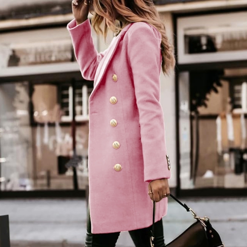 Y5GC Dames herfst-winterwollen - Wool Coat Peacoat recensie en prijs