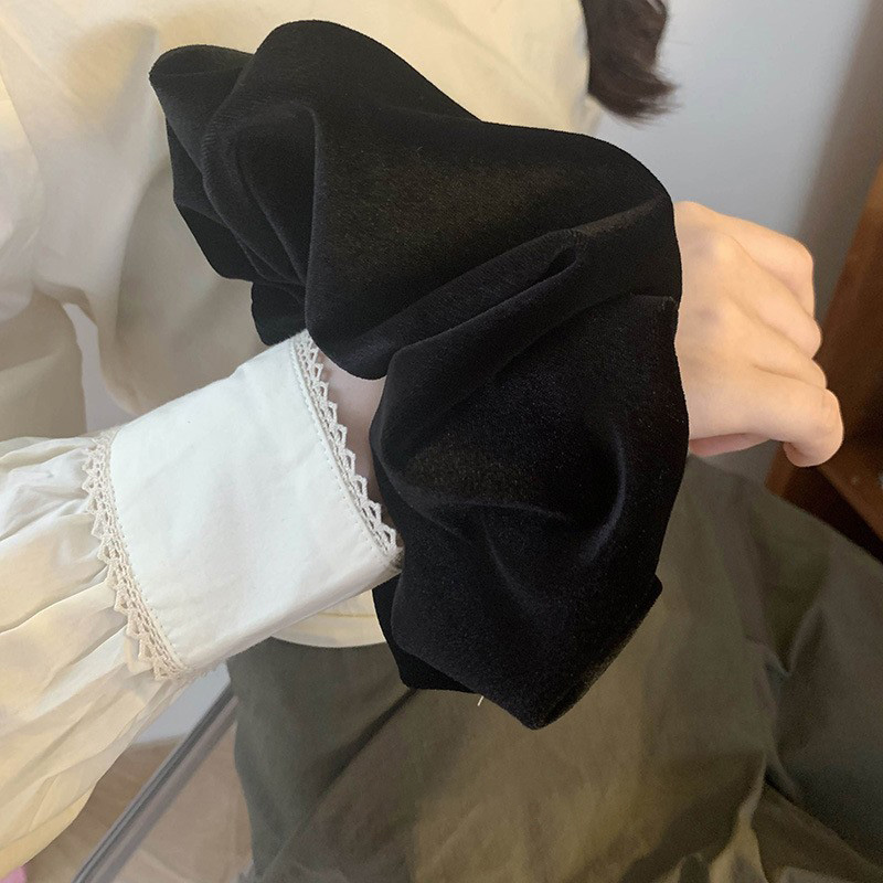 Oversize Zwart Fluwelen Scrunc - Winter Headband Fleece recensie en prijs
